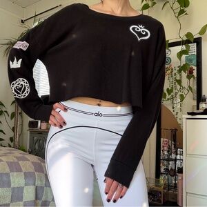 Kingdom Hearts Cropped Scoop Neck Sweater
